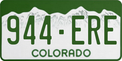 CO license plate 944ERE