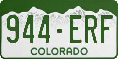 CO license plate 944ERF