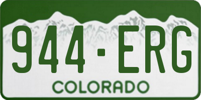 CO license plate 944ERG
