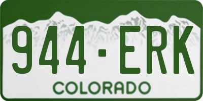 CO license plate 944ERK