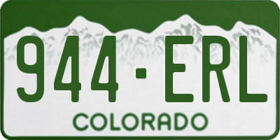 CO license plate 944ERL