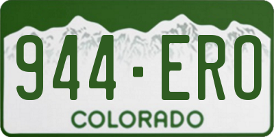 CO license plate 944ERO