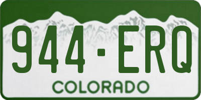 CO license plate 944ERQ