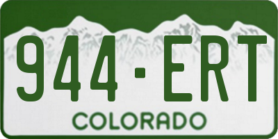 CO license plate 944ERT