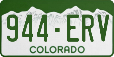 CO license plate 944ERV