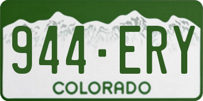 CO license plate 944ERY