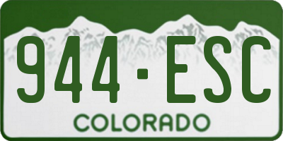 CO license plate 944ESC