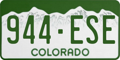 CO license plate 944ESE