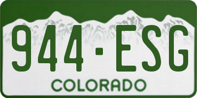 CO license plate 944ESG