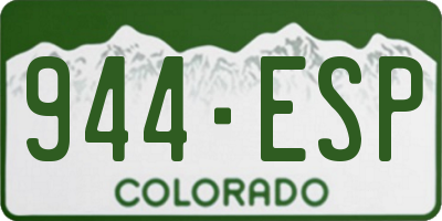 CO license plate 944ESP