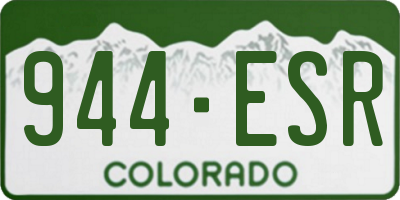 CO license plate 944ESR