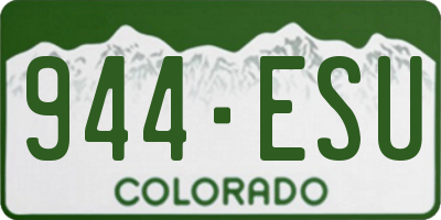 CO license plate 944ESU