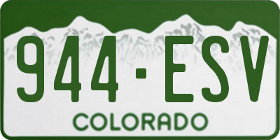 CO license plate 944ESV