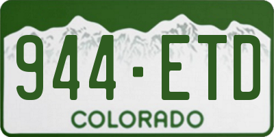 CO license plate 944ETD