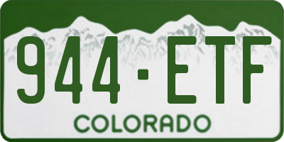 CO license plate 944ETF
