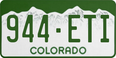 CO license plate 944ETI