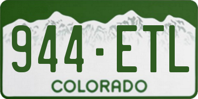 CO license plate 944ETL