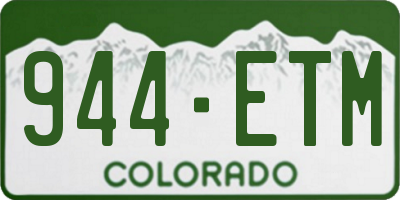 CO license plate 944ETM