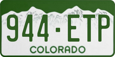 CO license plate 944ETP