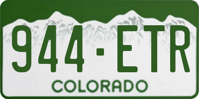 CO license plate 944ETR