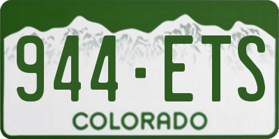 CO license plate 944ETS