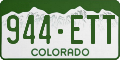 CO license plate 944ETT