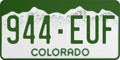 CO license plate 944EUF