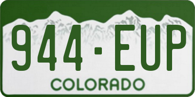 CO license plate 944EUP