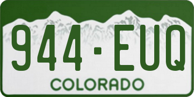 CO license plate 944EUQ