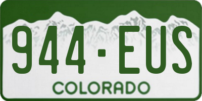 CO license plate 944EUS