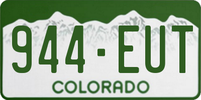 CO license plate 944EUT