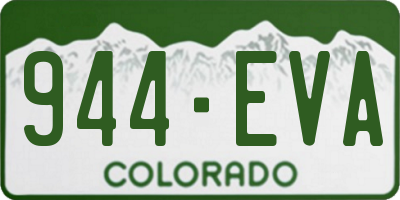 CO license plate 944EVA