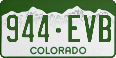 CO license plate 944EVB