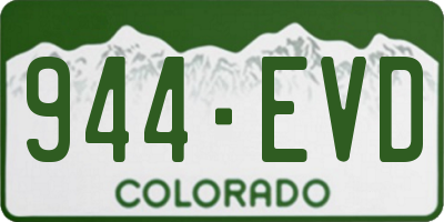 CO license plate 944EVD