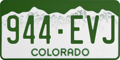 CO license plate 944EVJ