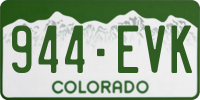 CO license plate 944EVK