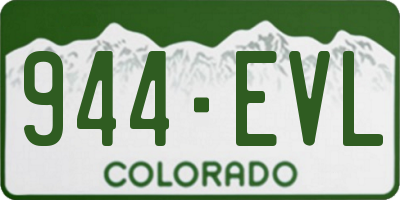 CO license plate 944EVL