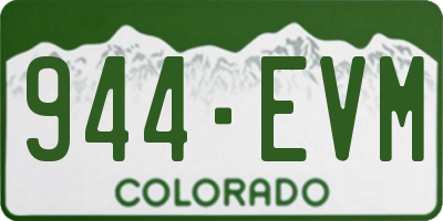 CO license plate 944EVM