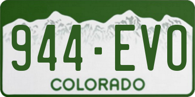 CO license plate 944EVO