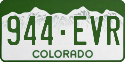 CO license plate 944EVR
