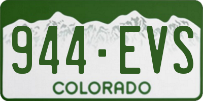 CO license plate 944EVS