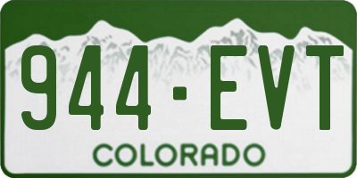 CO license plate 944EVT