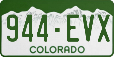 CO license plate 944EVX
