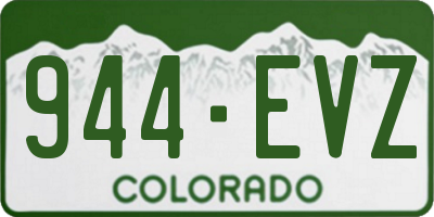 CO license plate 944EVZ