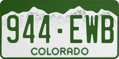 CO license plate 944EWB