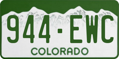 CO license plate 944EWC