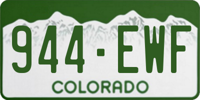CO license plate 944EWF