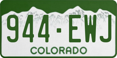 CO license plate 944EWJ