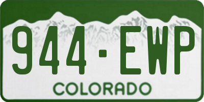 CO license plate 944EWP