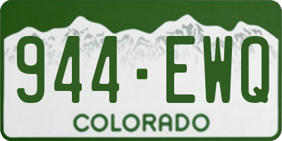 CO license plate 944EWQ